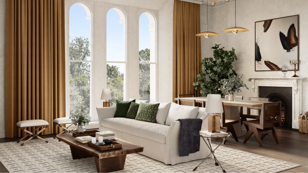 18 Porchester Gardens Living Room