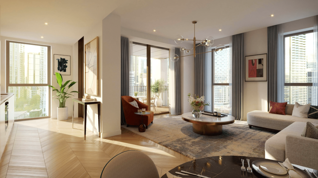 One Thames Quay Living Room 2